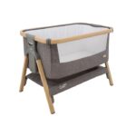Tutti Bambini Cozee Bedside Crib Oak/Charcoal - Cribs
