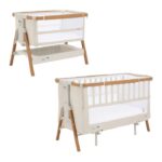 Tutti Bambini Cozee XL Bedside Crib & Cot Scandinavian Walnut/Ecru - Cribs