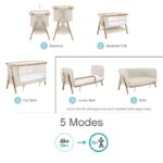 Tutti Bambini Cozee XL Bedside Crib & Cot Scandinavian Walnut/Ecru - Cribs - Image 8