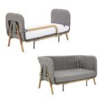 Tutti Bambini Cozee XL Junior Bed & Sofa Expansion Pack Oak/Charcoal – Extension Kits - Baby Travel Tutti Bambini Cozee XL Junior Bed & Sofa Expansion Pack Oak/Charcoal - Extension Kits