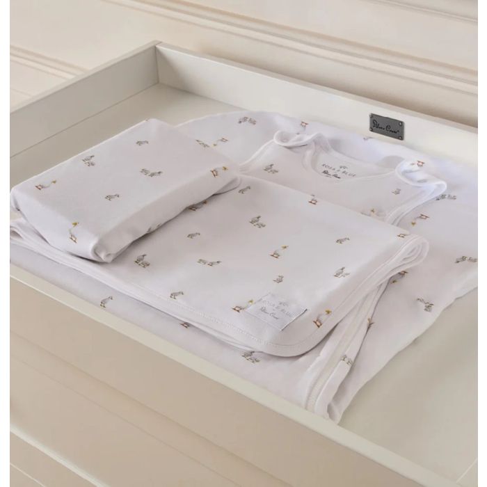 Silver Cross Rosa & Blue Crib Starter Set Duckling Print – Bedding Sets - Baby Travel