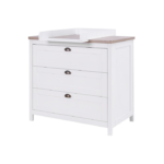 Tutti Bambini Verona Chest Changer White/Oak – Nursery Drawers - Baby Travel Tutti Bambini Verona Chest Changer White/Oak - Nursery Drawers