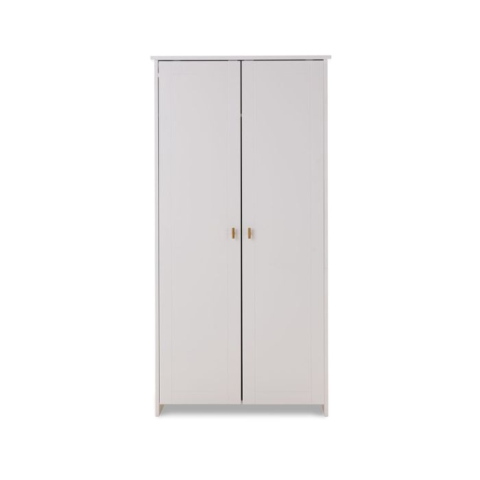 Obaby Evie Double Wardrobe White – Wardrobes - Baby Travel Obaby Evie Double Wardrobe White - Wardrobes - Image 1