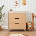 Tutti Bambini Fika/Hygge Chest Changer Light Oak/White Sand - Nursery Drawers - Image 6