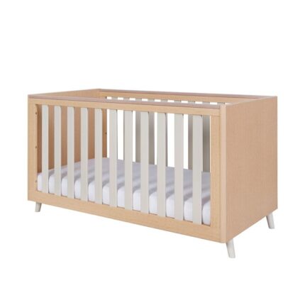 Tutti Bambini Fika Cot Bed Light Oak/White Sand - Cots & Cot Beds
