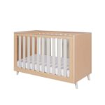 Tutti Bambini Fika Mini Cot Bed Light Oak/White Sand - Cots & Cot Beds
