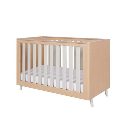 Tutti Bambini Fika Mini Cot Bed Light Oak/White Sand – Cots & Cot Beds - Baby Travel
