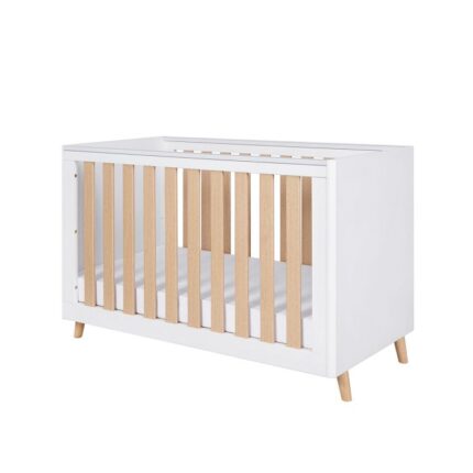 Tutti Bambini Fika Mini Cot Bed White/Light Oak – Cots & Cot Beds - Baby Travel