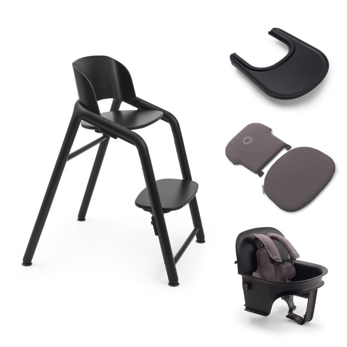 Bugaboo Giraffe Complete High Chair Bundle Black – Wooden High Chairs - Baby Travel