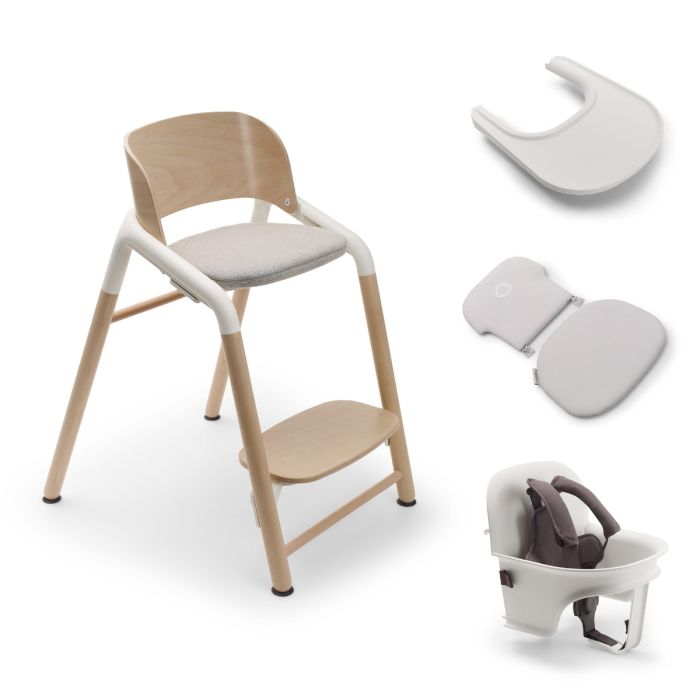 Bugaboo Giraffe Complete High Chair Bundle Natural – Wooden High Chairs - Baby Travel