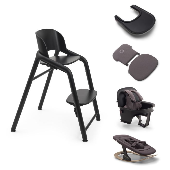 Bugaboo Giraffe Ultimate High Chair Bundle Black – Wooden High Chairs - Baby Travel