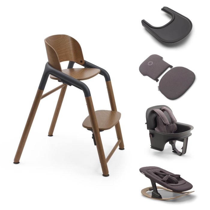 Bugaboo Giraffe Ultimate High Chair Bundle Grey – Wooden High Chairs - Baby Travel