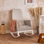 Obaby High Back Rocking Chair Stone Fabric - Nursing Chairs - Image 2