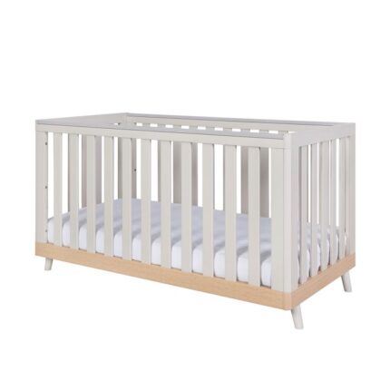 Tutti Bambini Hygge Cot Bed Light Oak/White Sand – Cots & Cot Beds - Baby Travel