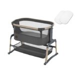 Maxi Cosi Iora Air Co-Sleeper With Sheets Beyond Graphite – Cribs - Baby Travel Maxi Cosi Iora Air Co-Sleeper With Sheets Beyond Graphite - Cribs