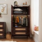 Tutti Bambini Japandi Wardrobe Warm Walnut – Wardrobes - Baby Travel Tutti Bambini Japandi Wardrobe Warm Walnut - Wardrobes - Image 2