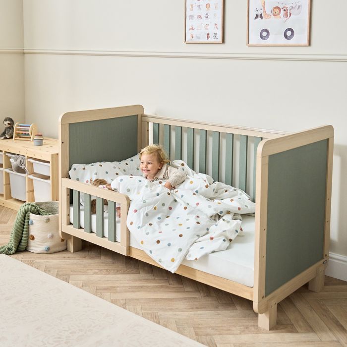Tutti Bambini Kuba Cot Bed Golden Oak/Sage Weave – Cots & Cot Beds - Baby Travel Tutti Bambini Kuba Cot Bed Golden Oak/Sage Weave - Cots & Cot Beds - Image 2