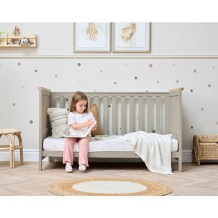 Tutti Bambini Misha Cot Bed Mushroom/Golden Oak – Cots & Cot Beds - Baby Travel