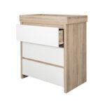 Tutti Bambini Modena Changing Unit White/Oak - Nursery Drawers - Image 3