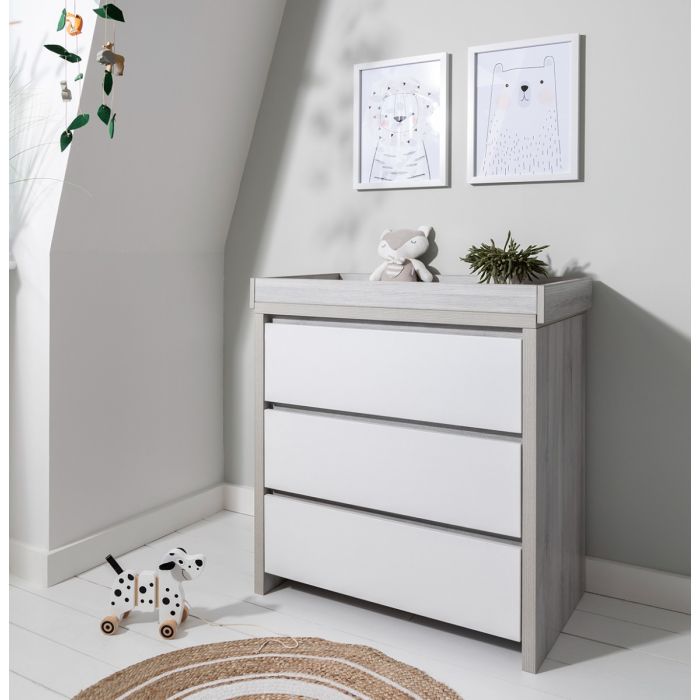 Tutti Bambini Modena Changing Unit Grey Ash/White – Nursery Drawers - Baby Travel Tutti Bambini Modena Changing Unit Grey Ash/White - Nursery Drawers - Image 8