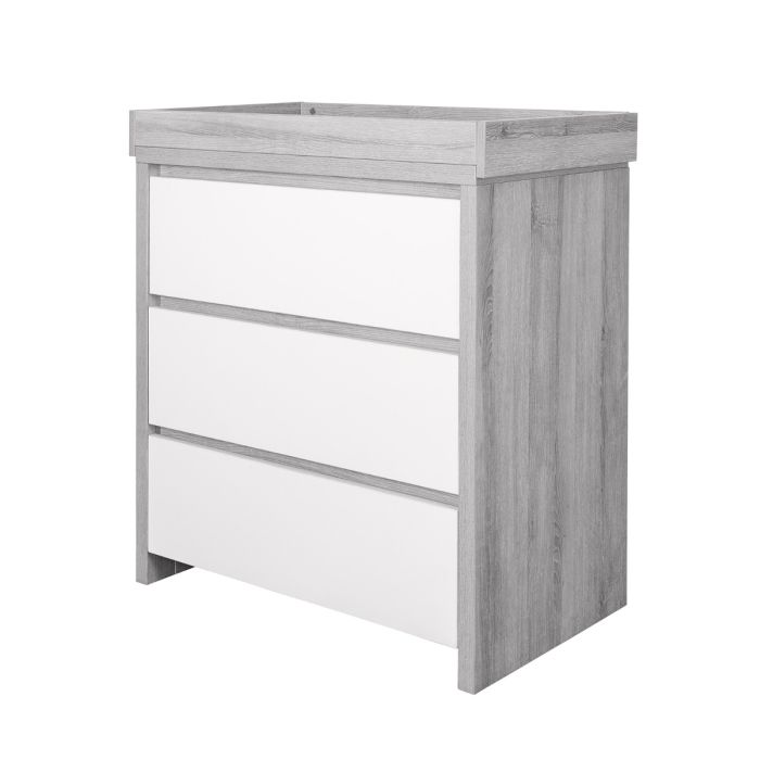 Tutti Bambini Modena Changing Unit Grey Ash/White – Nursery Drawers - Baby Travel Tutti Bambini Modena Changing Unit Grey Ash/White - Nursery Drawers - Image 1