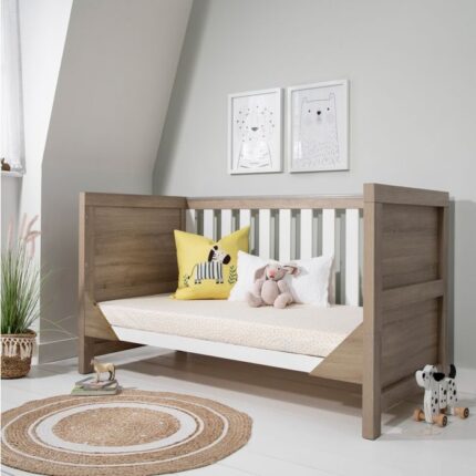 Tutti Bambini Modena Cot Bed White/Oak – Cots & Cot Beds - Baby Travel
