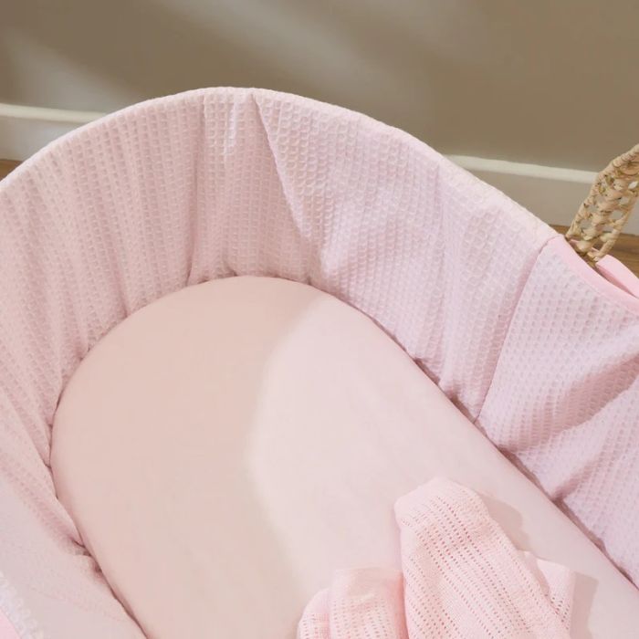 Clair De Lune 2 Pack Moses Fitted Sheets Pink – Crib Bedding & Sheets - Baby Travel Clair De Lune 2 Pack Moses Fitted Sheets Pink - Crib Bedding & Sheets - Image 2