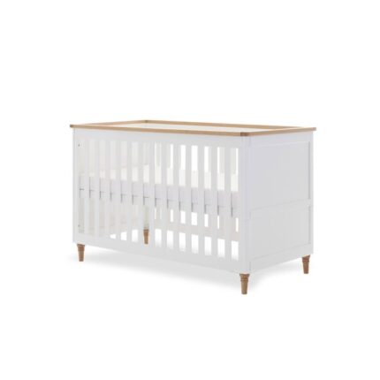 Obaby Orla Cot Bed White And Oak – Cots & Cot Beds - Baby Travel