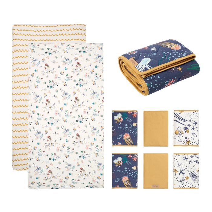 Tutti Bambini Cot Bedding Bundle 120x60cm Our Planet – Bedding Sets - Baby Travel Tutti Bambini Cot Bedding Bundle 120x60cm Our Planet - Bedding Sets - Image 1