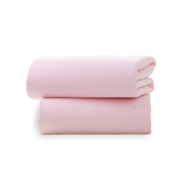 Clair De Lune 2 Pack Moses Fitted Sheets Pink – Crib Bedding & Sheets - Baby Travel Crib Bedding & Sheets
