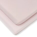 Clair De Lune 2 Pack Pram/Crib Fitted Sheets Pink - Crib Bedding & Sheets - Image 2