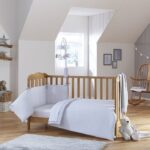 Clair De Lune 2 Piece Bedding Set Stars And Stripes Grey - Bedding Sets - Image 2