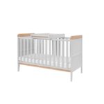Tutti Bambini Rio Cot Bed With Cot Top Changer & Mattress Dove Grey/Oak - Cots & Cot Beds - Image 4