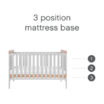 Tutti Bambini Rio Cot Bed With Cot Top Changer & Mattress Dove Grey/Oak - Cots & Cot Beds - Image 8