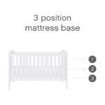 Tutti Bambini Rio Cot Bed With Cot Top Changer & Mattress White – Cots & Cot Beds - Baby Travel Tutti Bambini Rio Cot Bed With Cot Top Changer & Mattress White - Cots & Cot Beds - Image 8