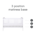Tutti Bambini Rio Cot Bed With Cot Top Changer & Mattress White/Dove Grey - Cots & Cot Beds - Image 8