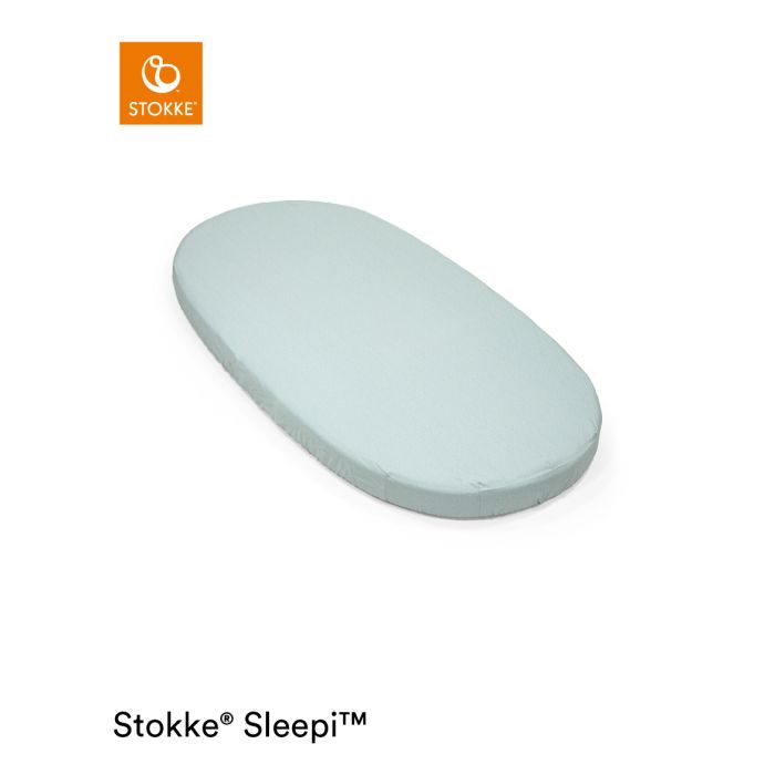 Stokke Sleepi Bed Fitted Sheet V3 Dots Sage – Cot and Bed Sheets - Baby Travel