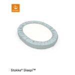 Stokke Sleepi Mini Fitted Sheet V3 Dots Sage - Crib Bedding & Sheets - Image 4