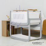 SnuzPod4 Bedside Crib Dove Grey - Cribs - Image 5
