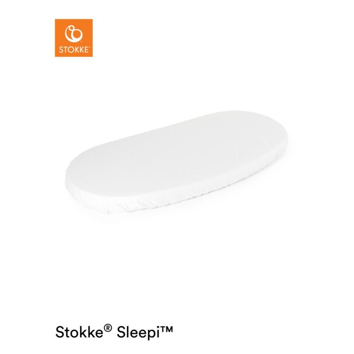 Stokke Sleepi Junior Fitted Sheet White – Cot and Bed Sheets - Baby Travel