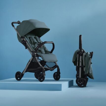 Silver Cross Jet 5 Pushchair Mineral – Compact Foldable Strollers Pushchairs - Baby Travel