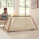 Tutti Bambini Cozee Go 3 In 1 Bassinet, Travel Cot & Playpen Scandinavian Walnut/Ecru - Travel Cots - Image 9