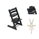 Stokke Tripp Trapp Chair, Baby Set2 & Harness2 Black - Stokke High Chairs