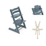 Stokke Tripp Trapp Chair, Baby Set2 & Harness2 Fjord Blue – Stokke High Chairs - Baby Travel Stokke Tripp Trapp Chair, Baby Set2 & Harness2 Fjord Blue - Stokke High Chairs