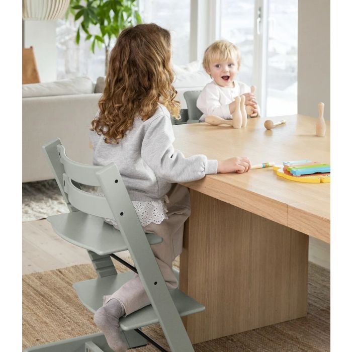 Stokke Tripp Trapp Chair Glacier Green Plus Free Baby Set2 – Wooden High Chairs - Baby Travel