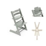 Stokke Tripp Trapp Chair, Baby Set2 & Harness2 Glacier Green - Wooden High Chairs