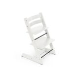 Stokke Tripp Trapp Chair White Plus Free Baby Set2 - Wooden High Chairs