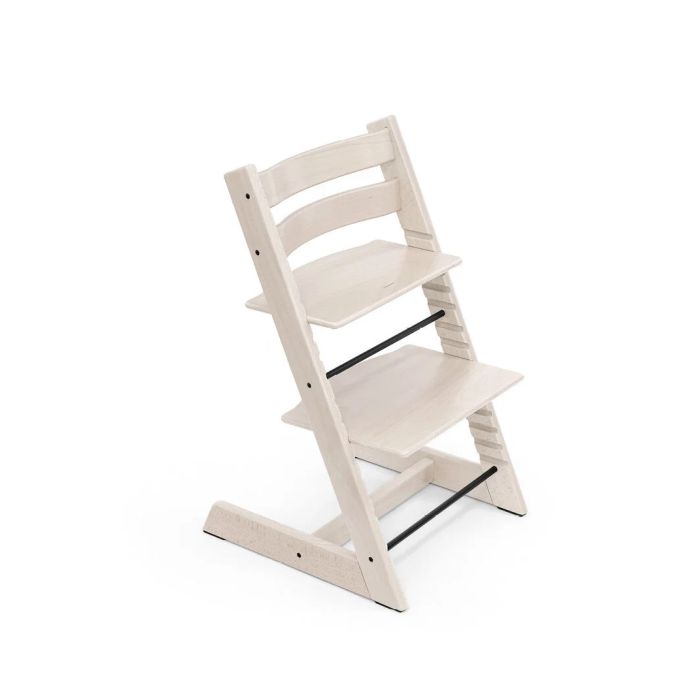 Stokke Tripp Trapp Chair Whitewash Plus Free Baby Set2 – Wooden High Chairs - Baby Travel