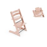 Stokke Tripp Trapp Chair & Baby Set2 Serene Pink - Wooden High Chairs