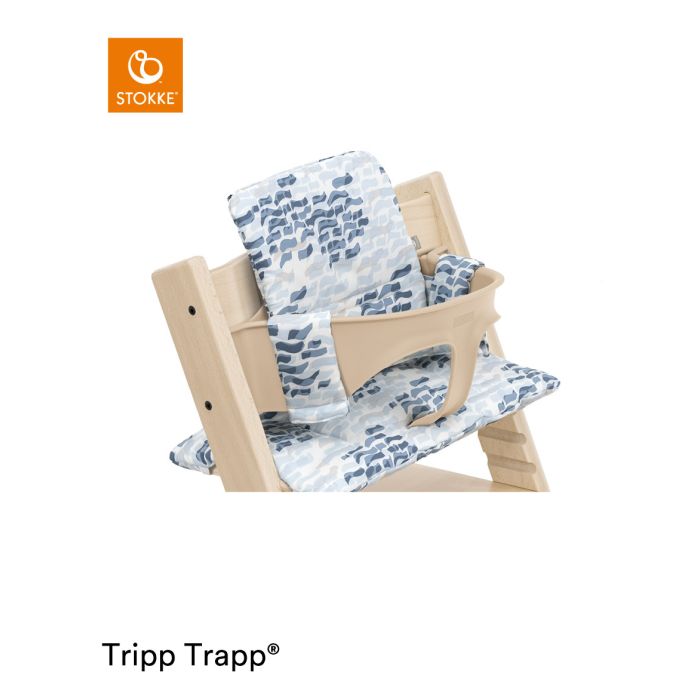 Stokke Tripp Trapp Classic Cushion Waves Blue – Stokke Chair Accessories - Baby Travel